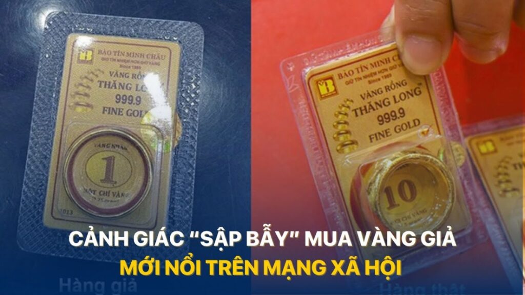 Vàng giả ép vỉ bán tràn lan trên thị trường